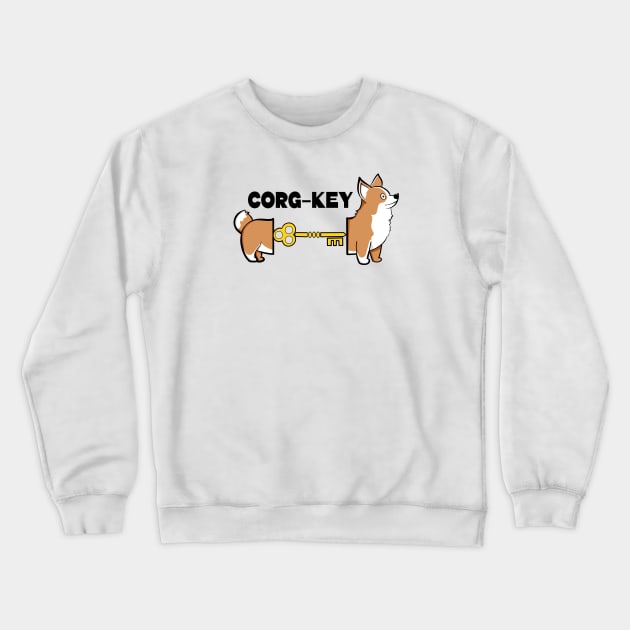 Corg-Key Crewneck Sweatshirt by Art by Nabes